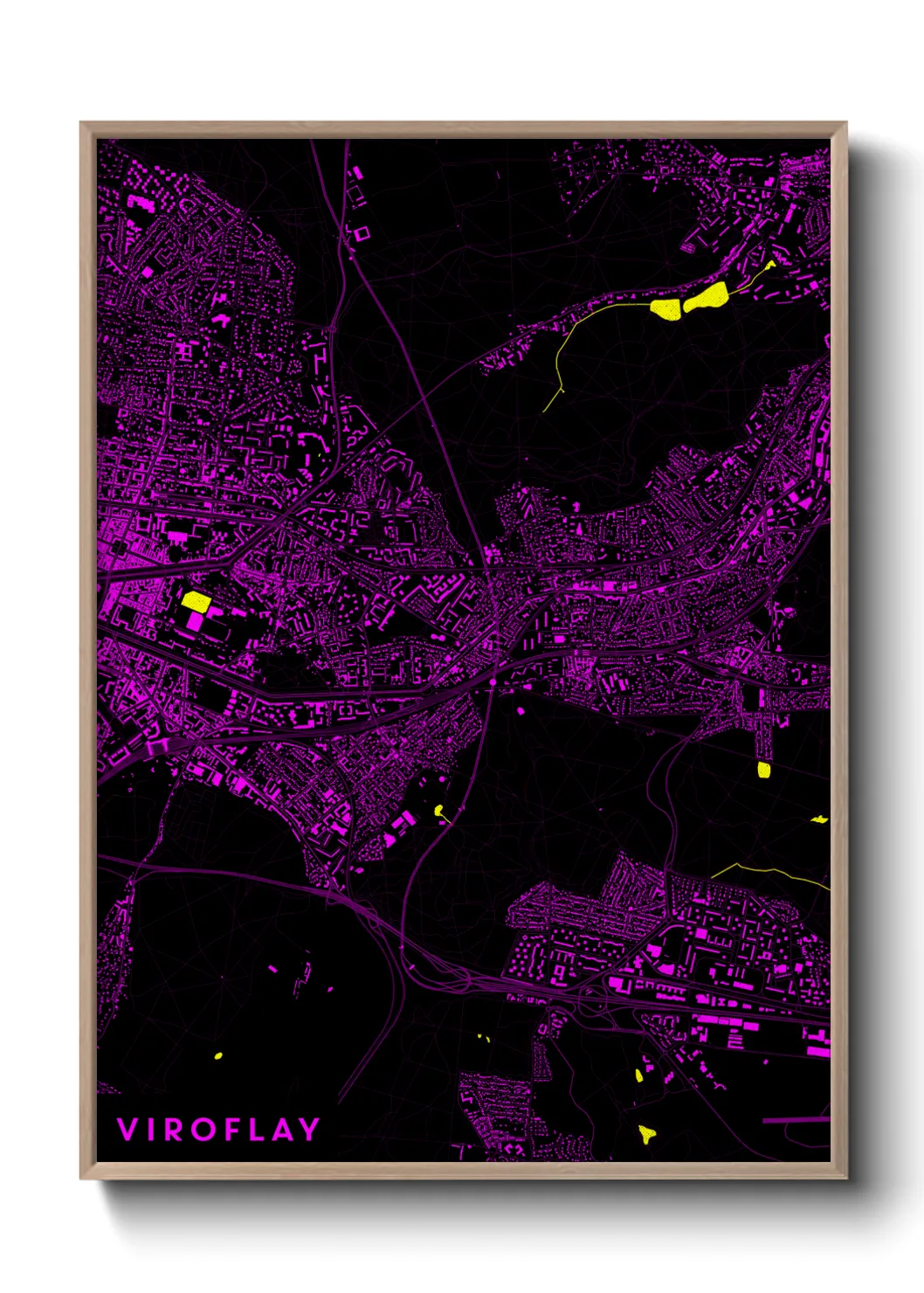 Une affiche de carte sur Viroflay
