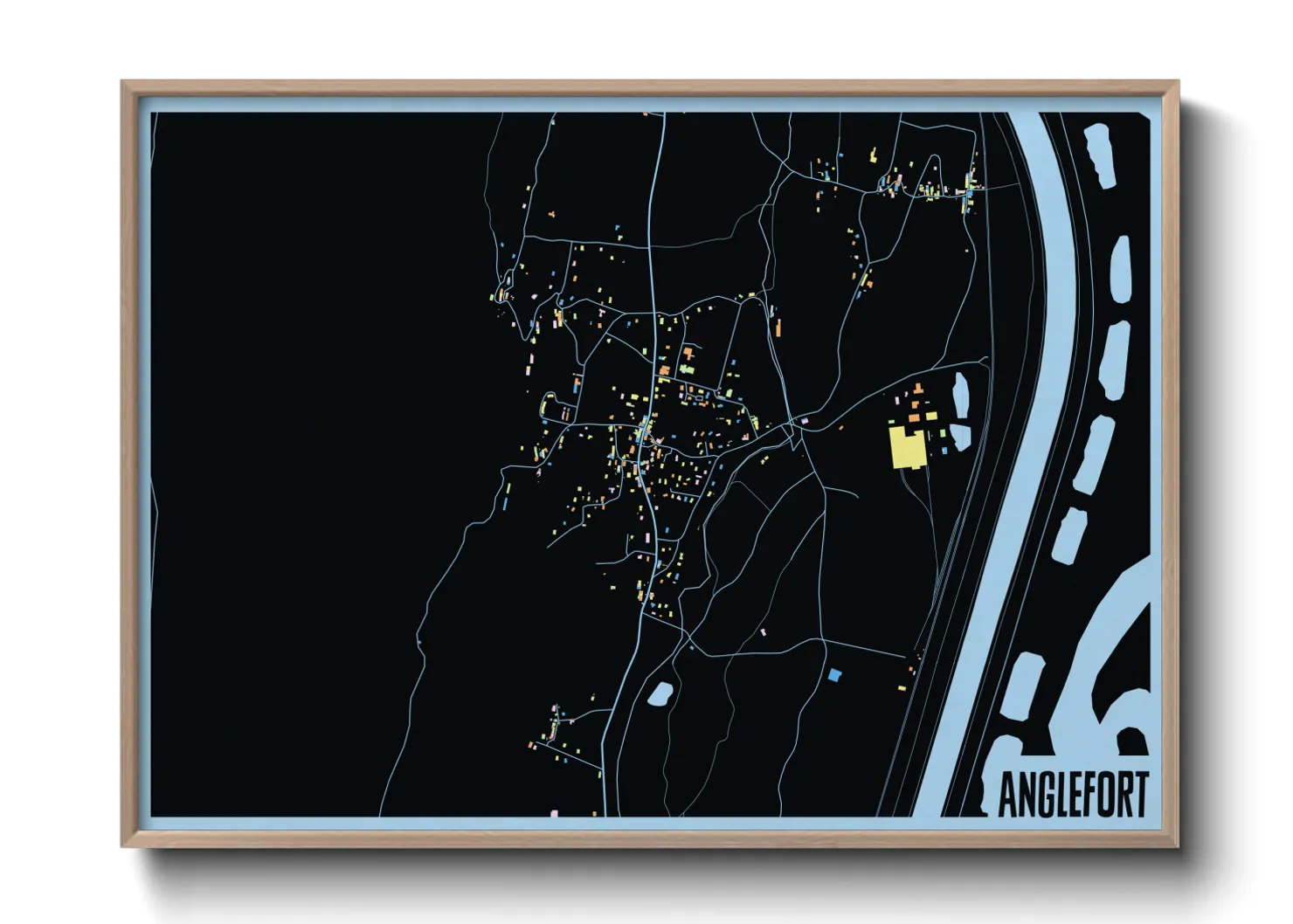 Une affiche de carte sur Anglefort