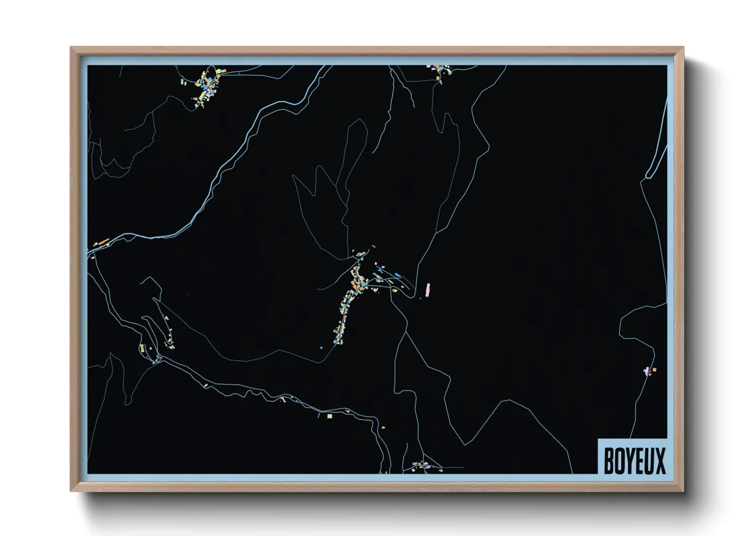 Une affiche de carte sur Boyeux