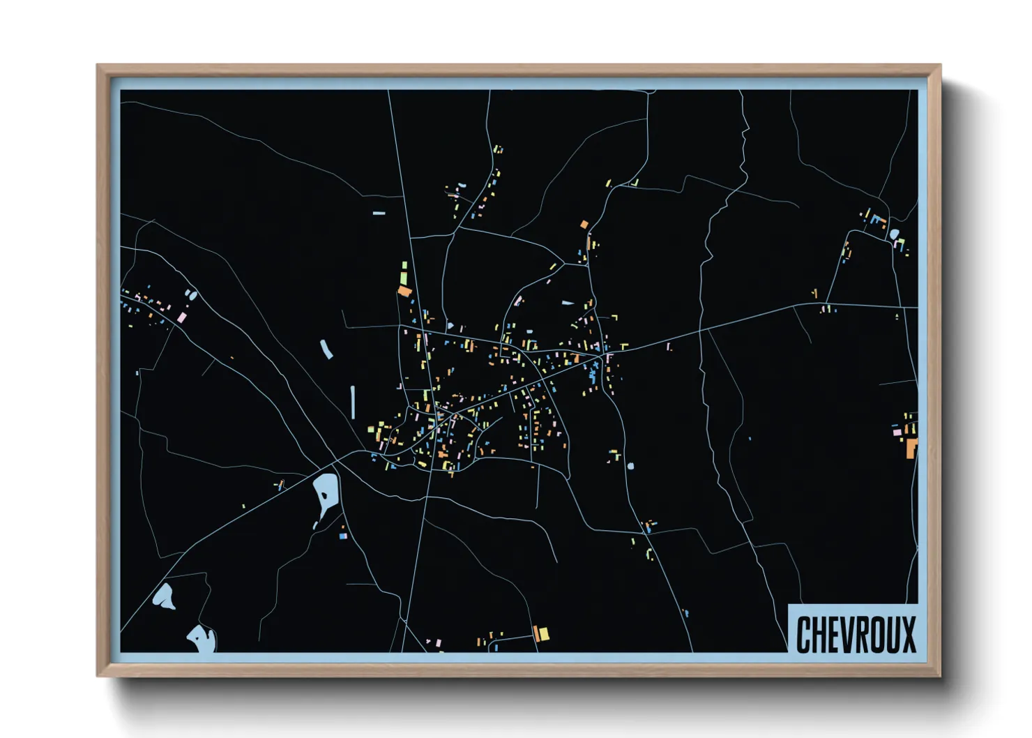 Une affiche de carte sur Chevroux