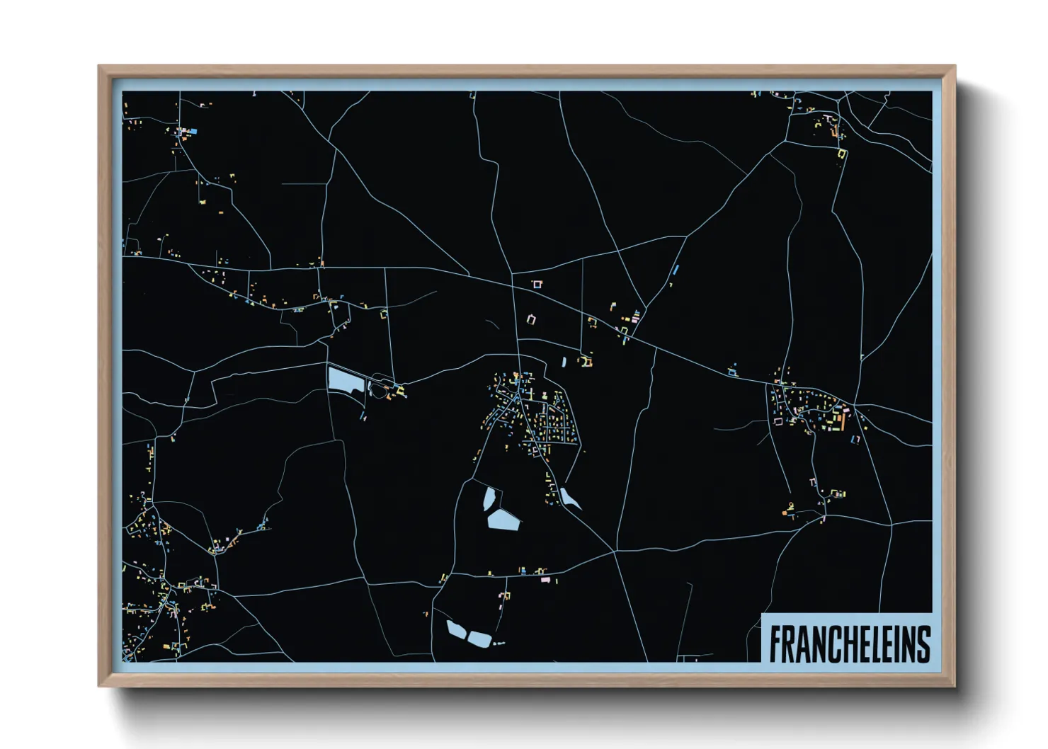 Une affiche de carte sur Francheleins