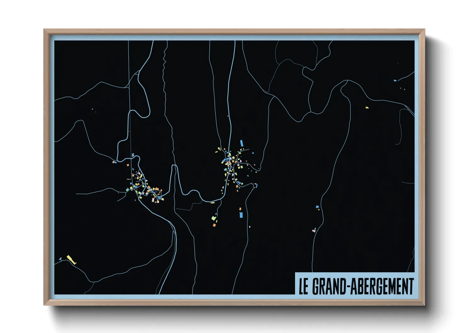 Une affiche de carte sur Le Grand-Abergement