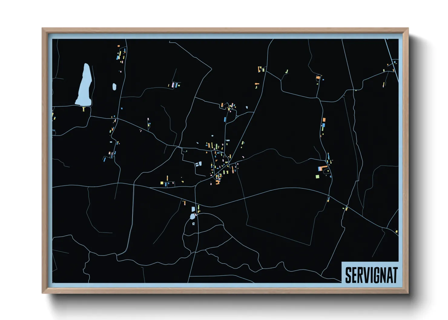 Une affiche de carte sur Servignat