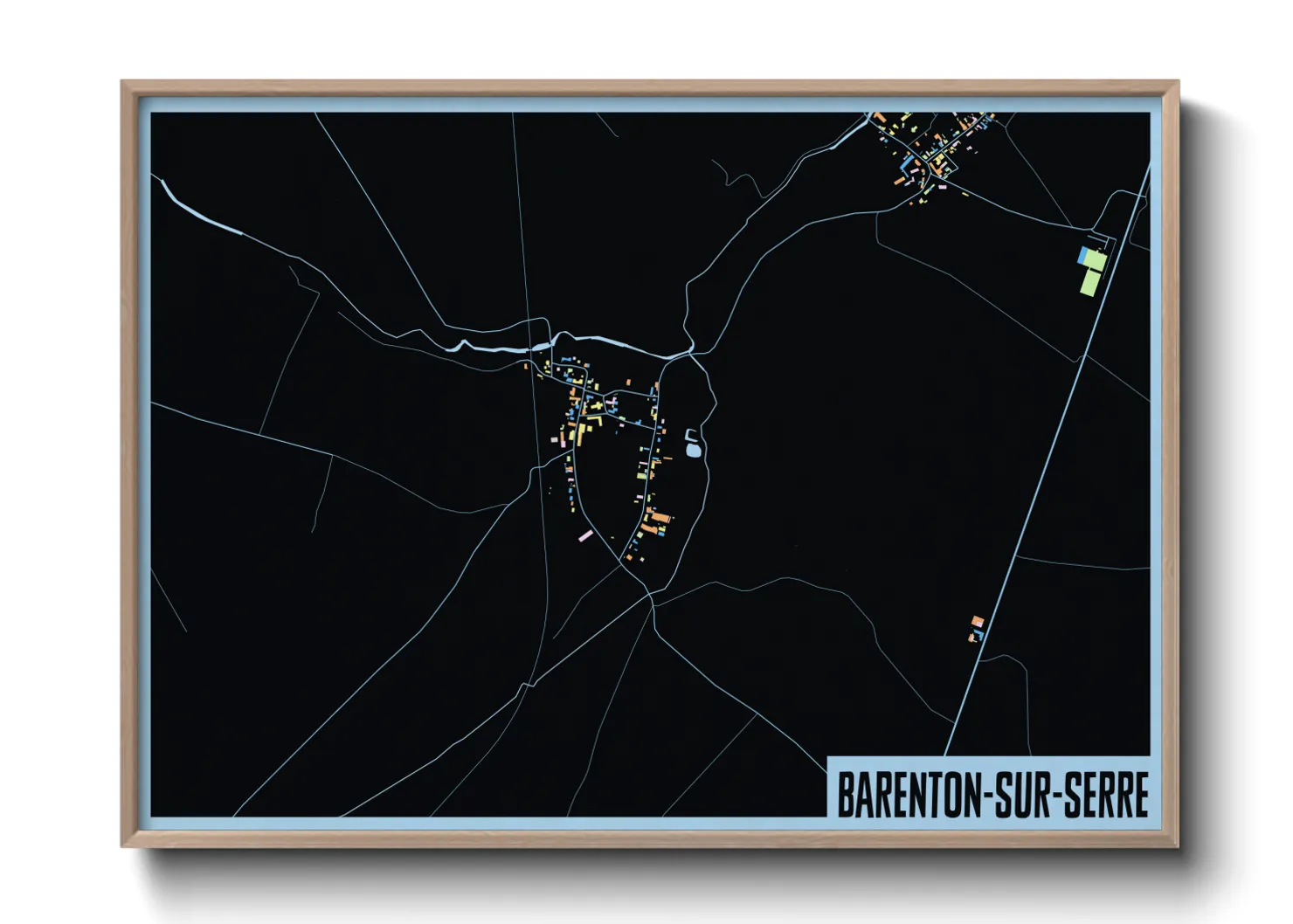 Une affiche de carte sur Barenton-sur-Serre