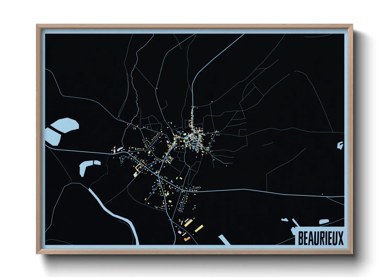 Une affiche de carte sur Beaurieux