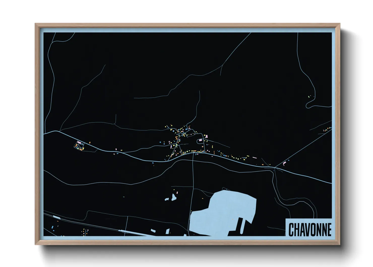 Une affiche de carte sur Chavonne