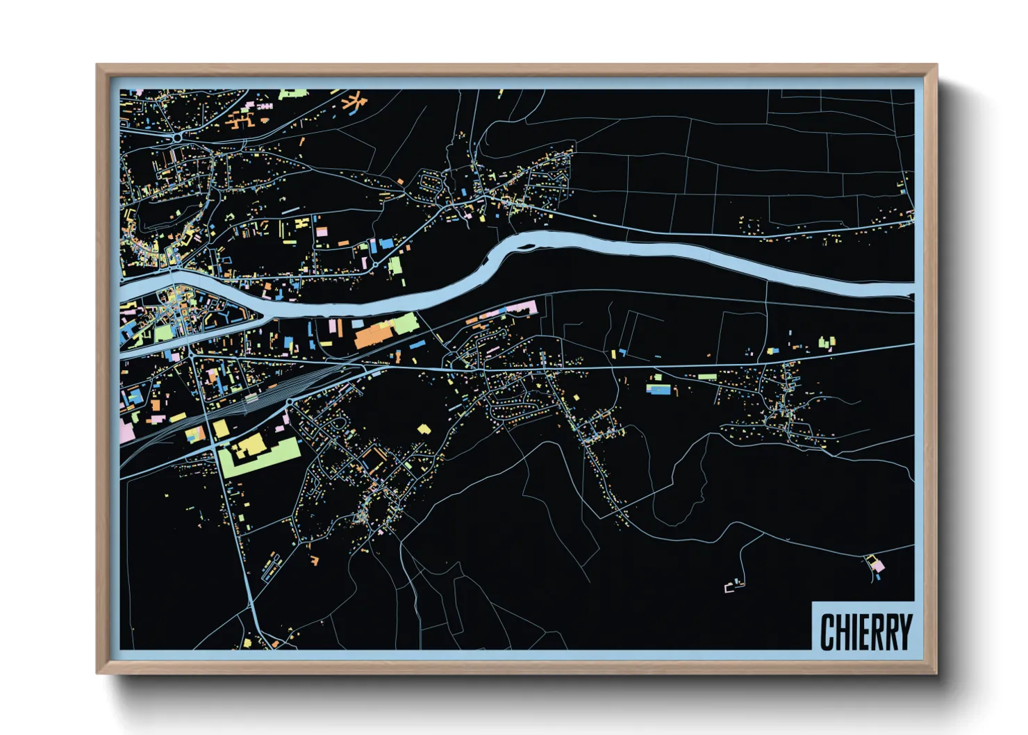 Une affiche de carte sur Chierry