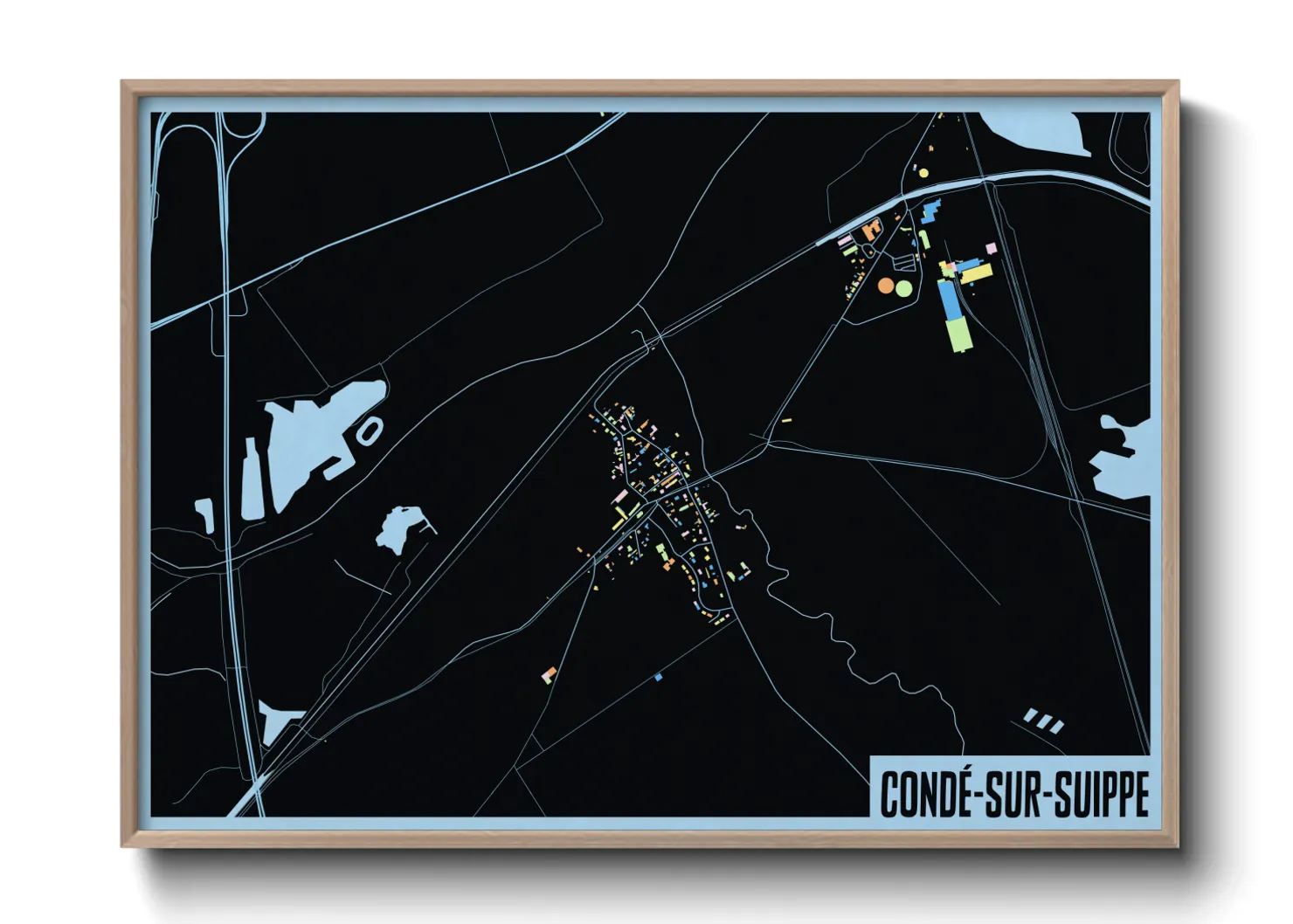 Une affiche de carte sur Condé-sur-Suippe