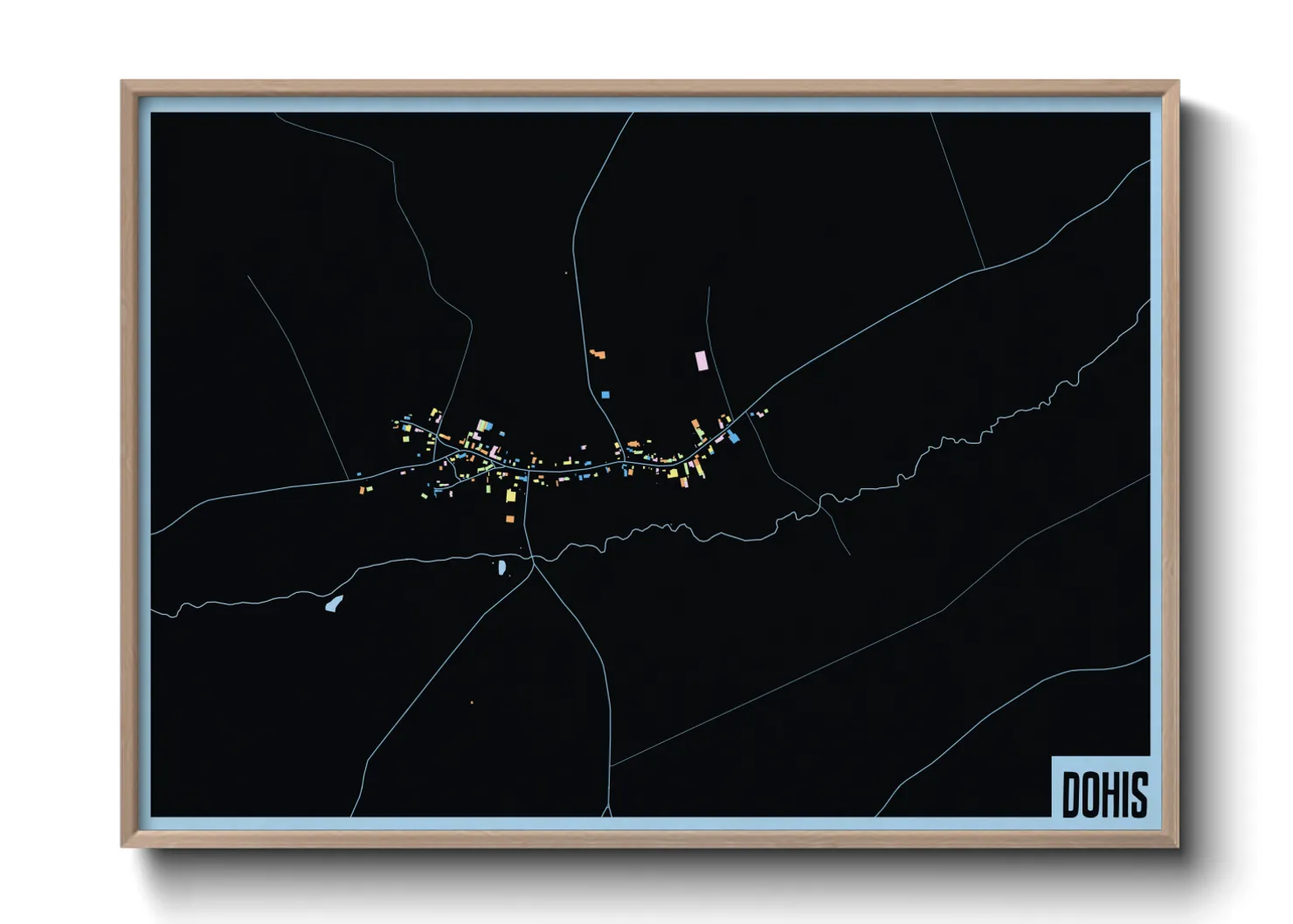 Une affiche de carte sur Dohis