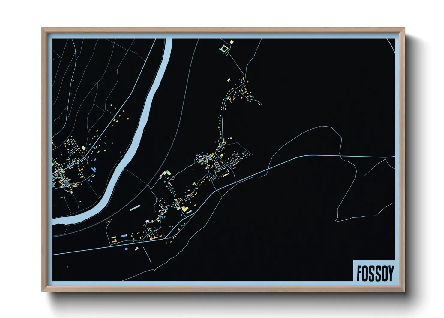 Une affiche de carte sur Fossoy