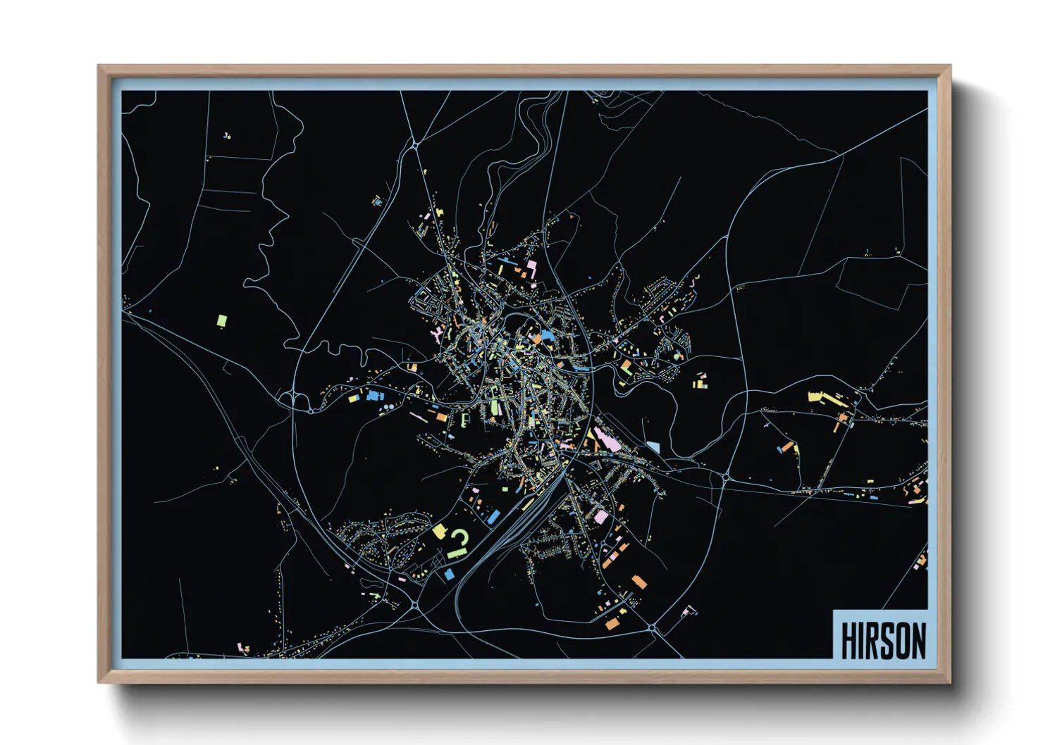 Une affiche de carte sur Hirson
