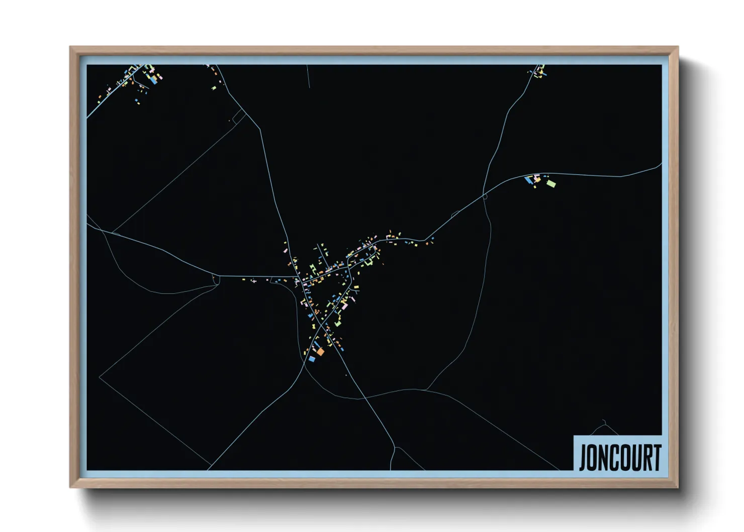 Une affiche de carte sur Joncourt