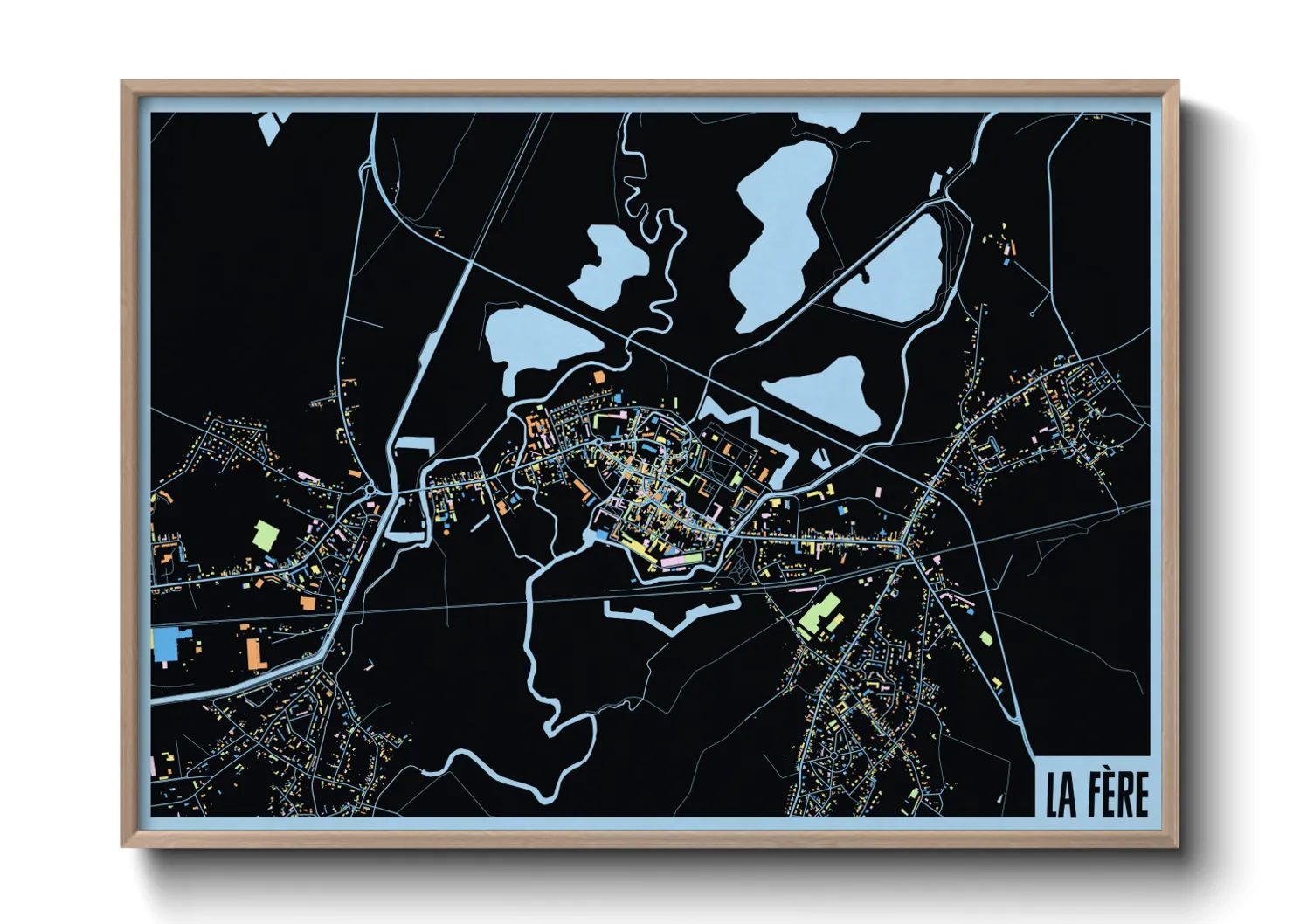 Une affiche de carte sur La Fère