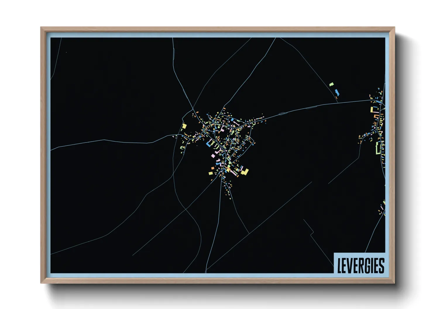 Une affiche de carte sur Levergies