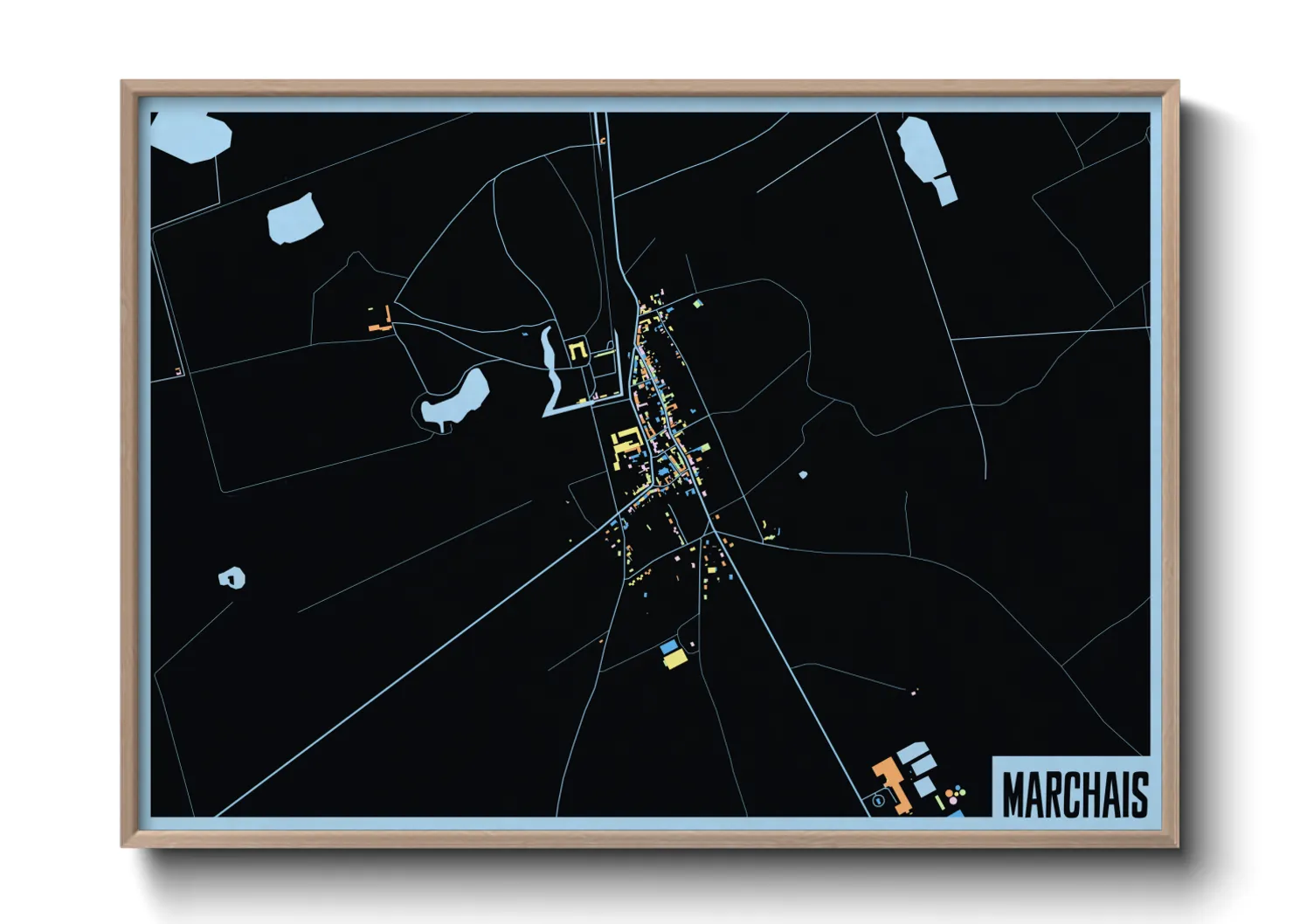 Une affiche de carte sur Marchais