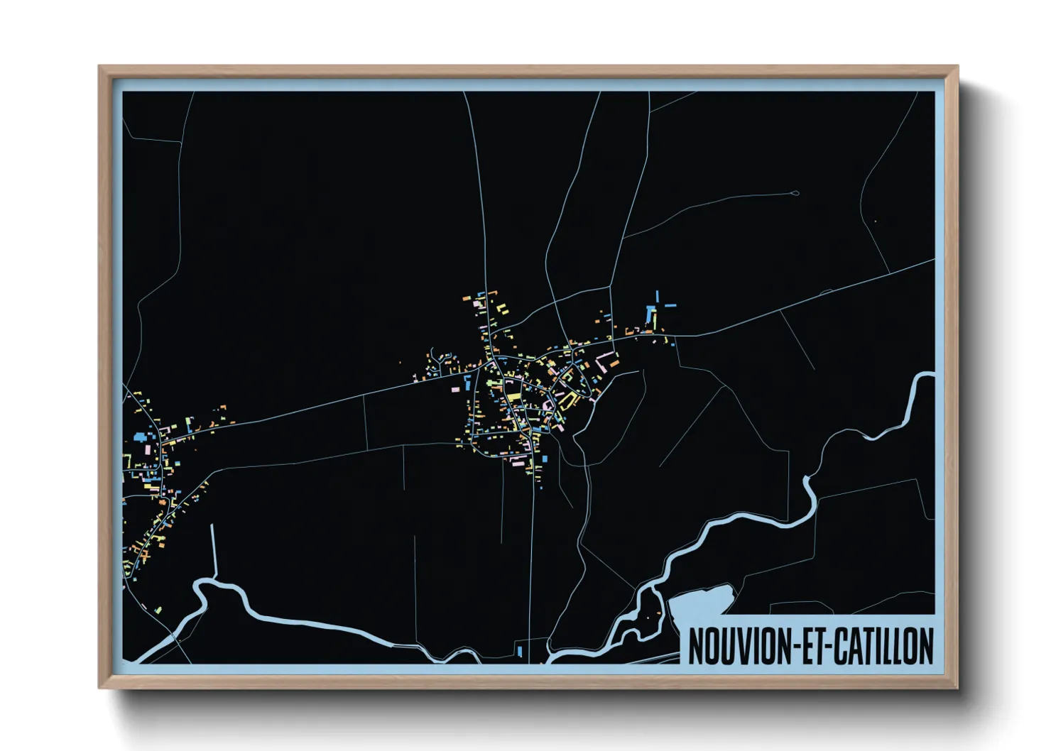Une affiche de carte sur Nouvion-et-Catillon