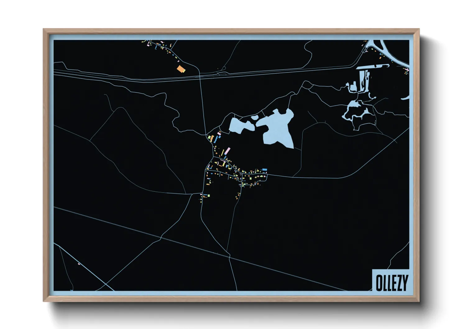 Une affiche de carte sur Ollezy