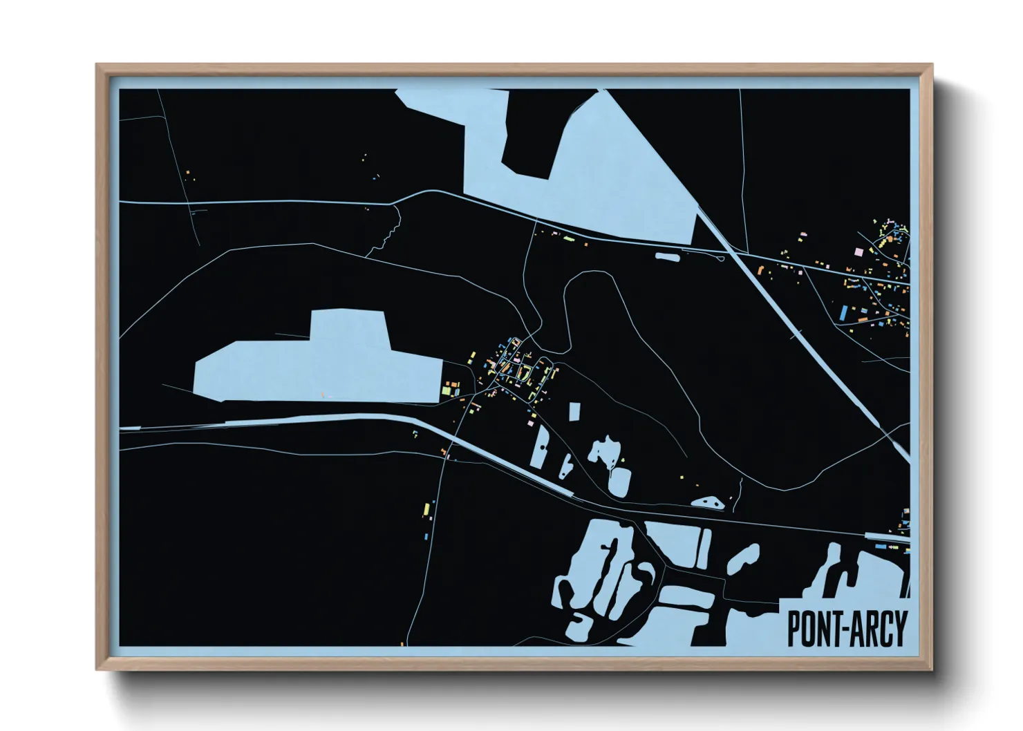 Une affiche de carte sur Pont-Arcy