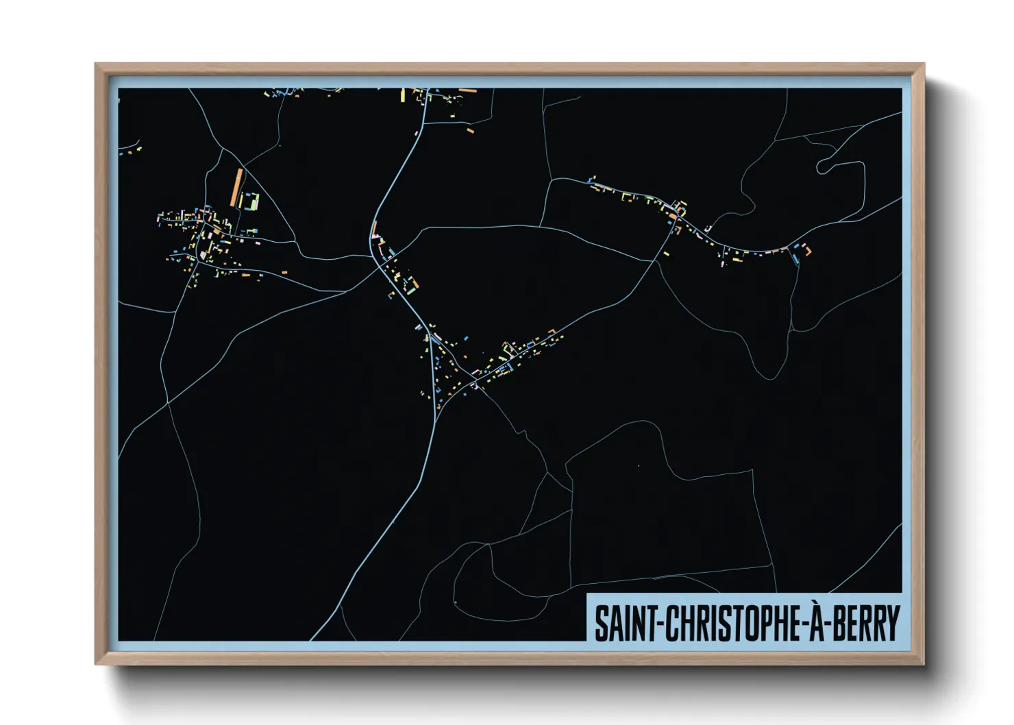 Une affiche de carte sur Saint-Christophe-à-Berry