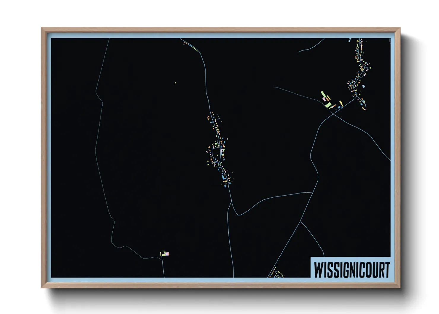 Une affiche de carte sur Wissignicourt