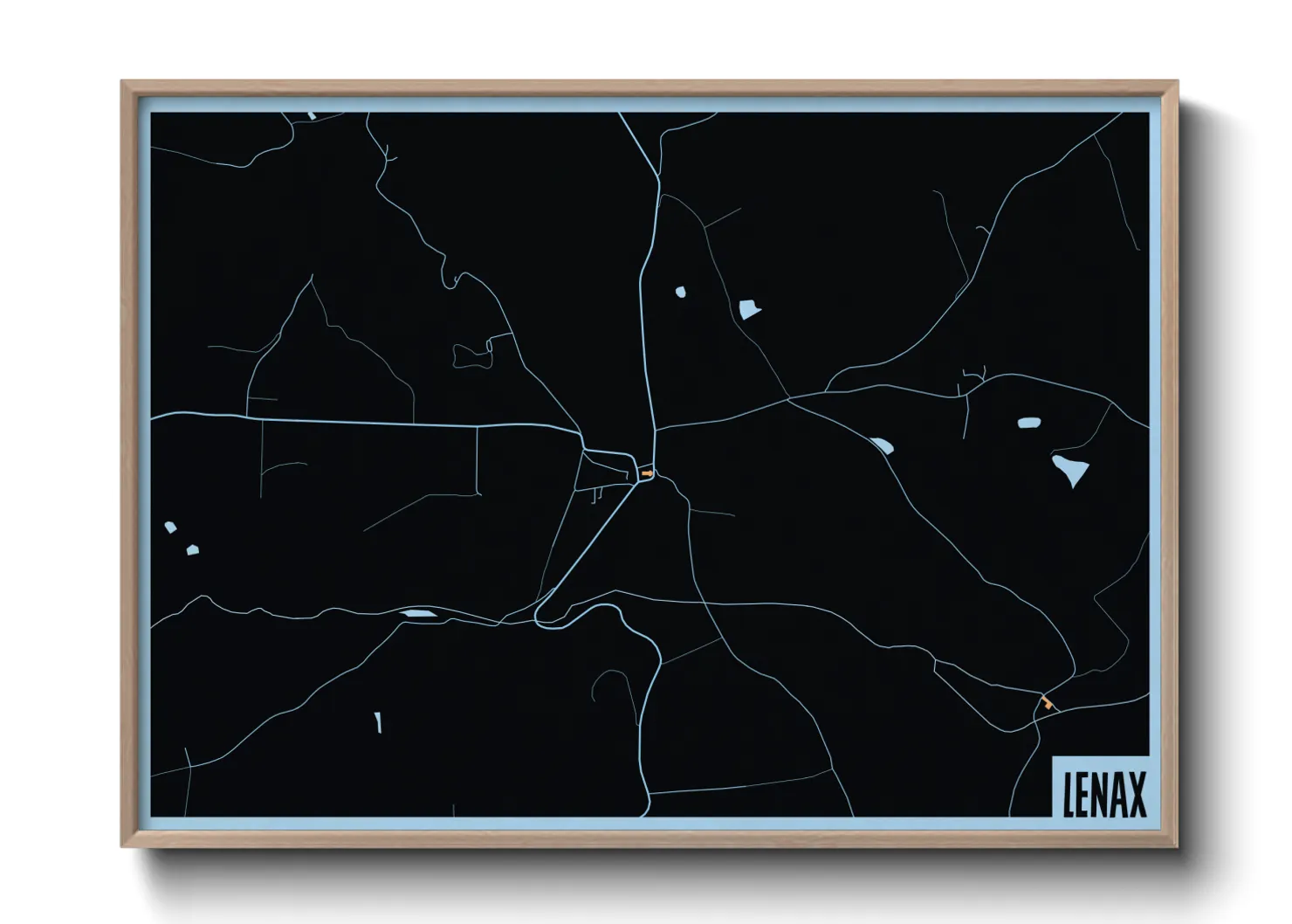 Une affiche de carte sur Lenax