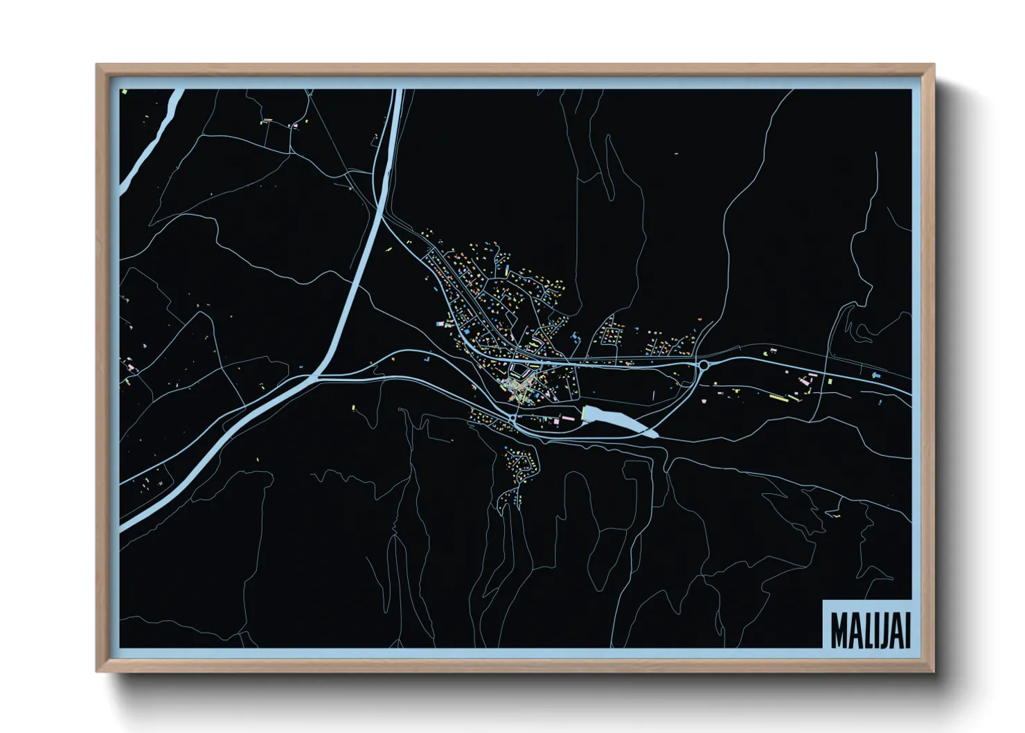 Une affiche de carte sur Malijai