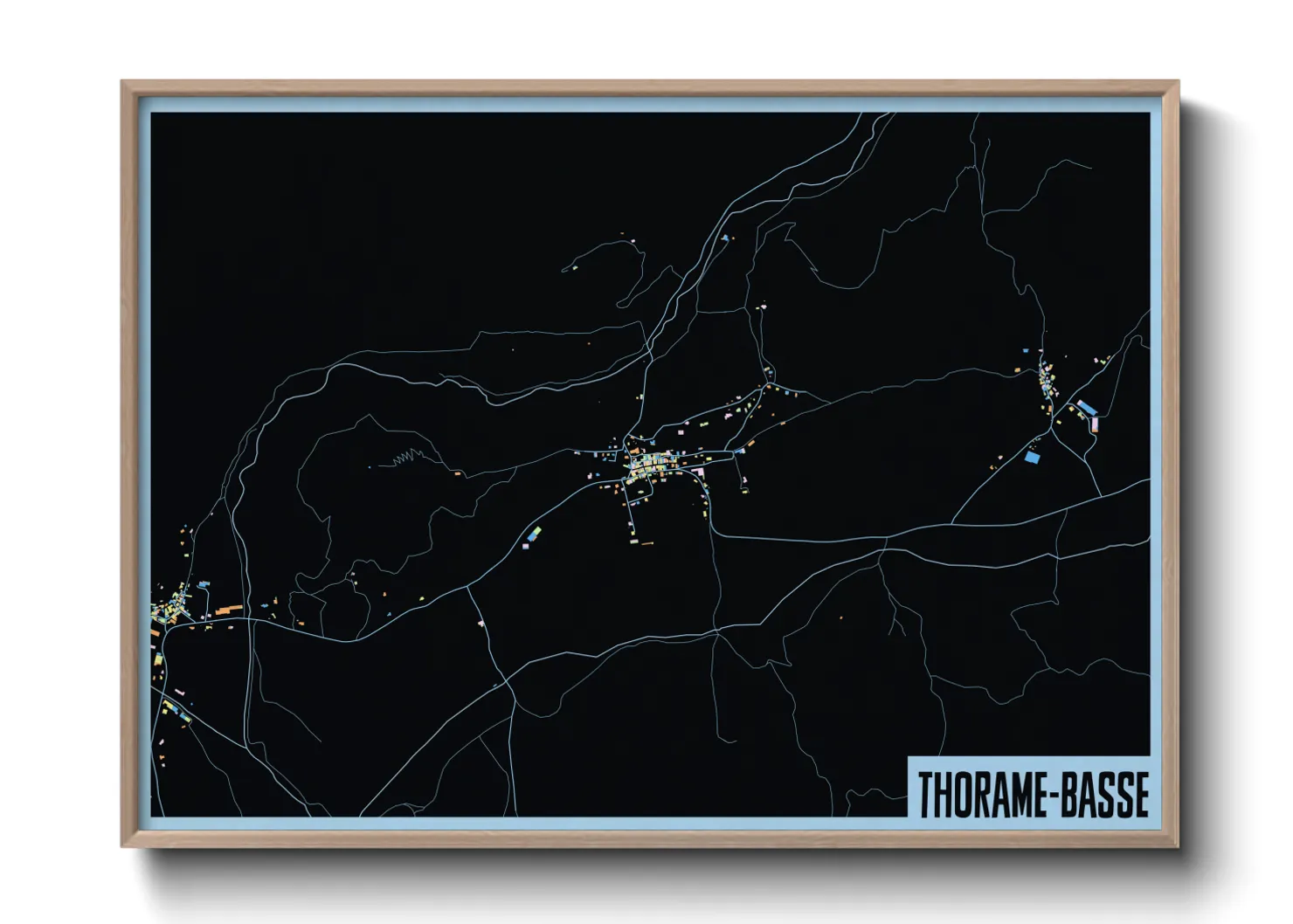 Une affiche de carte sur Thorame-Basse