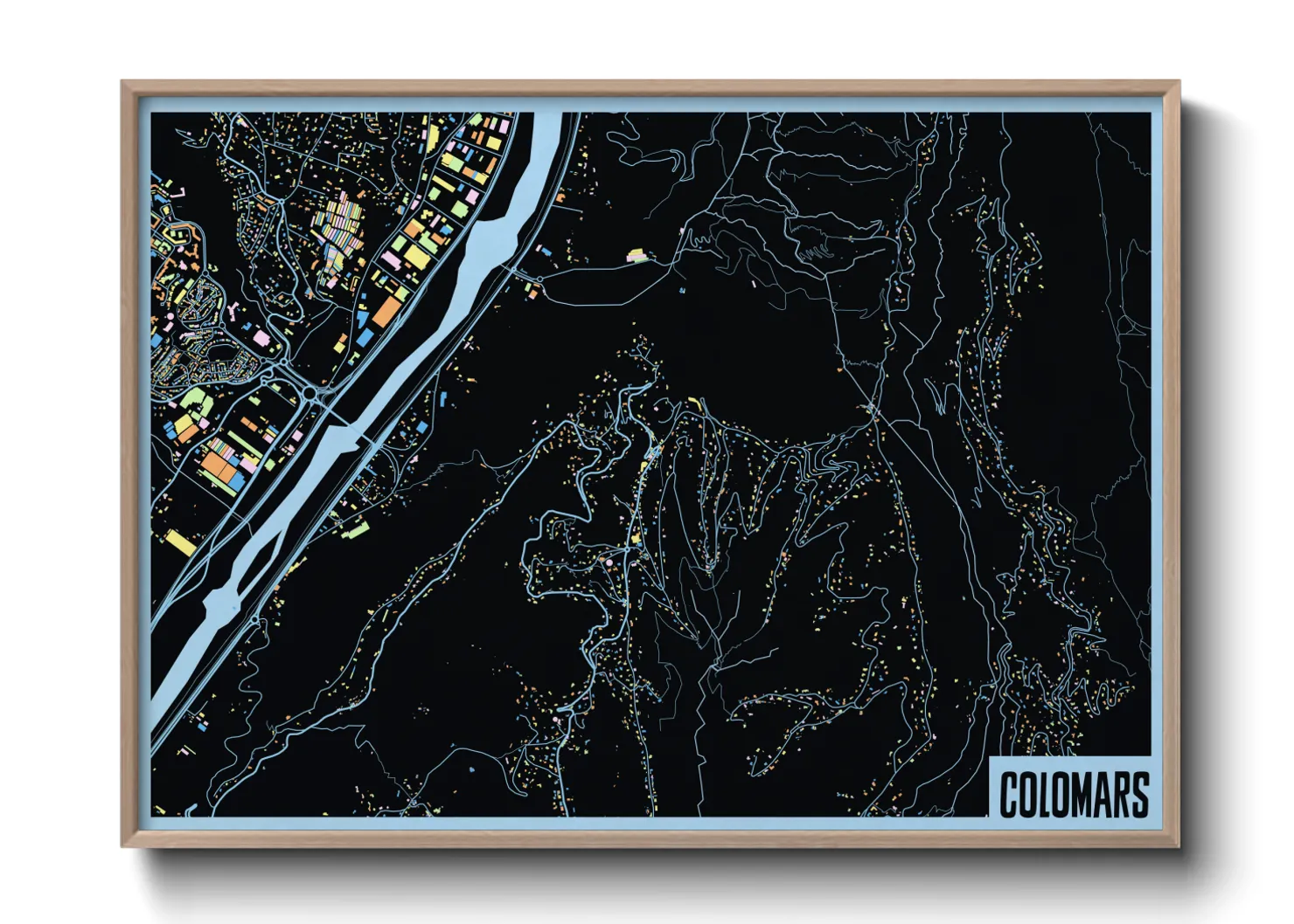 Une affiche de carte sur Colomars