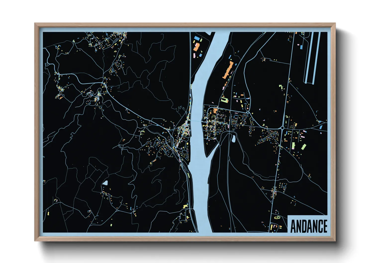 Une affiche de carte sur Andance