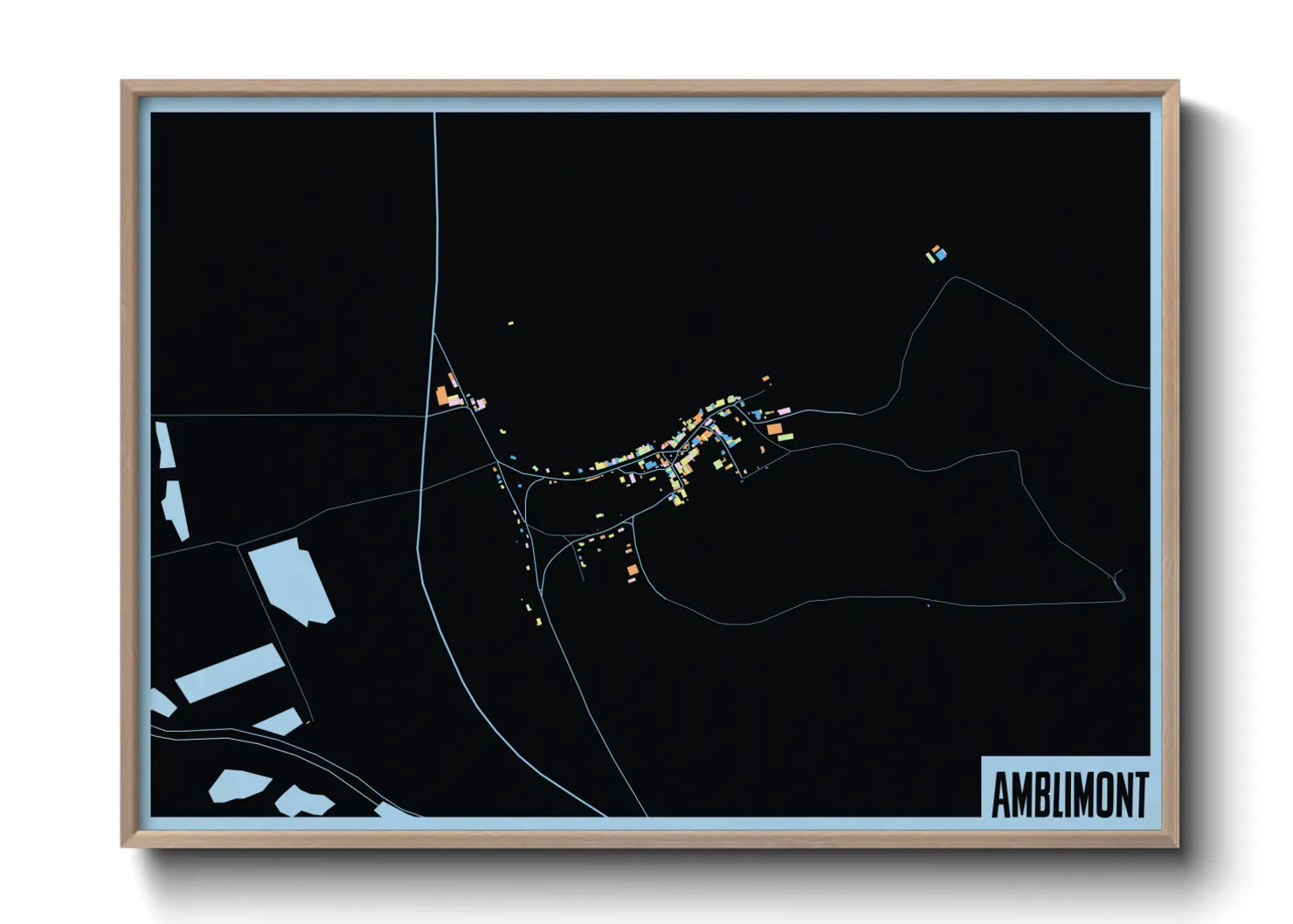Une affiche de carte sur Amblimont