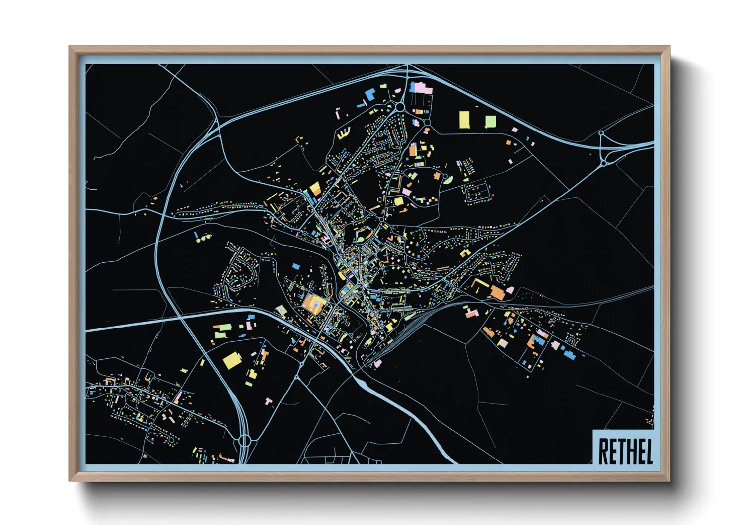 Une affiche de carte sur Rethel