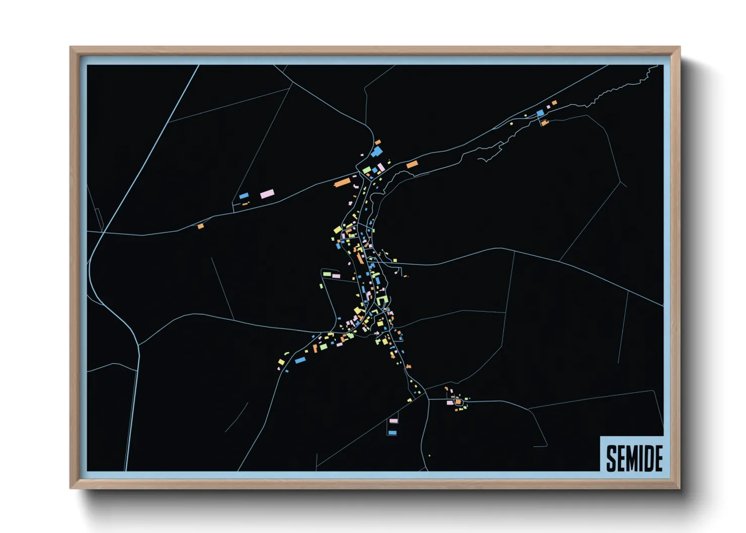 Une affiche de carte sur Semide