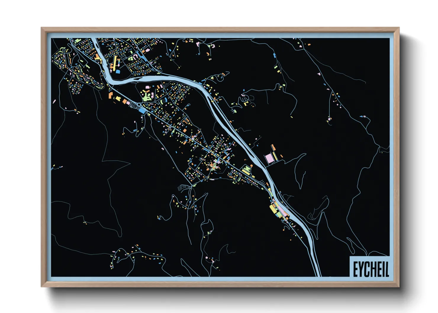 Une affiche de carte sur Eycheil