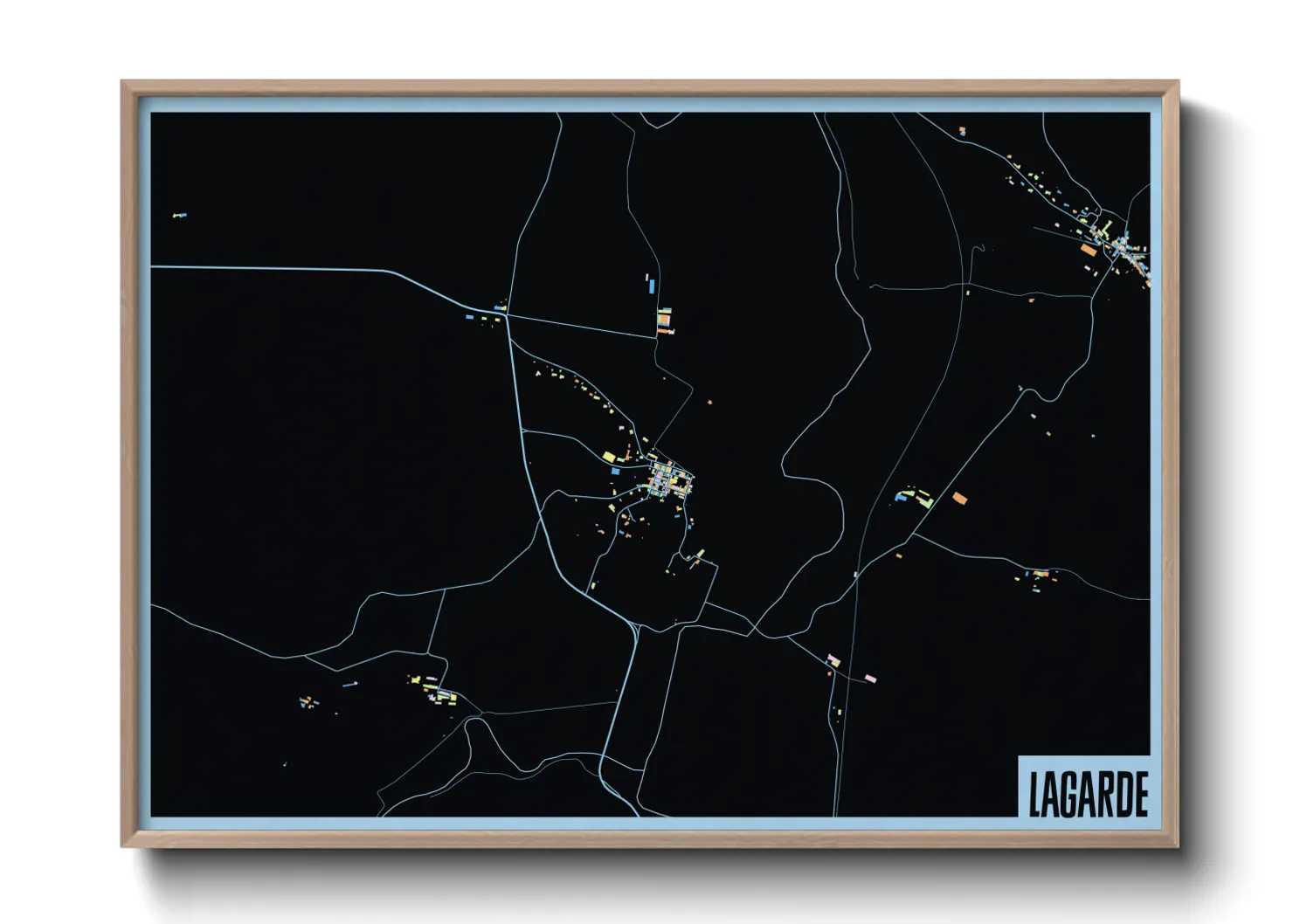 Une affiche de carte sur Lagarde