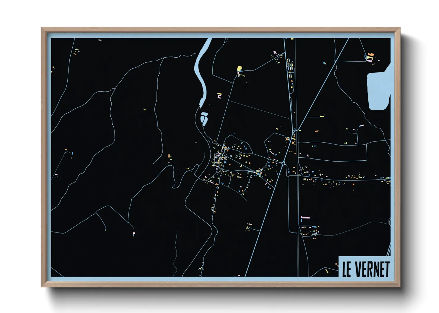 Une affiche de carte sur Le Vernet