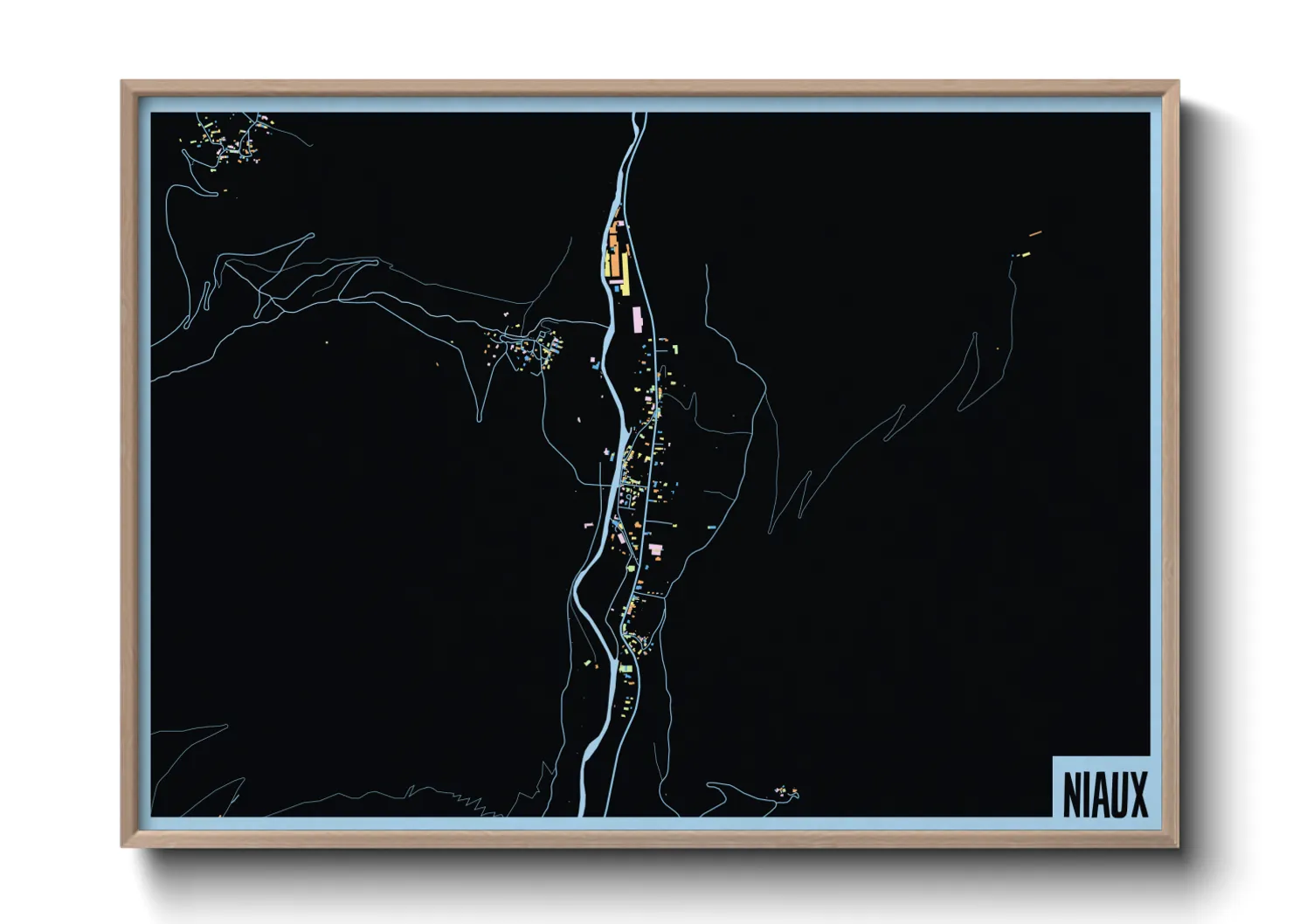 Une affiche de carte sur Niaux