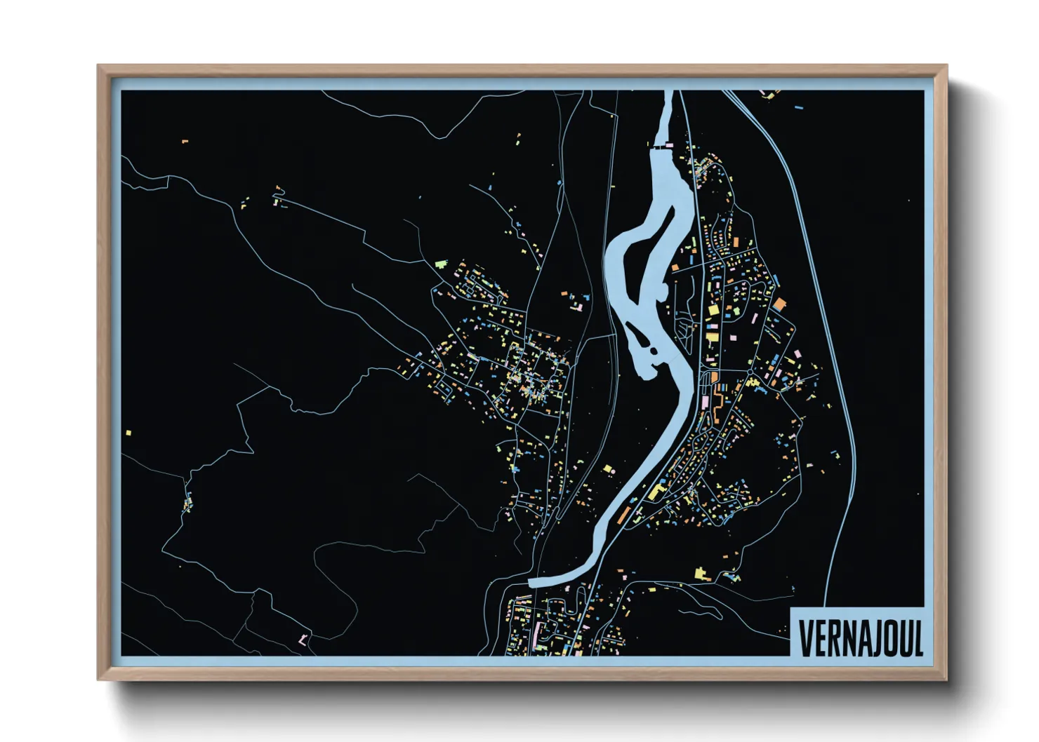 Une affiche de carte sur Vernajoul