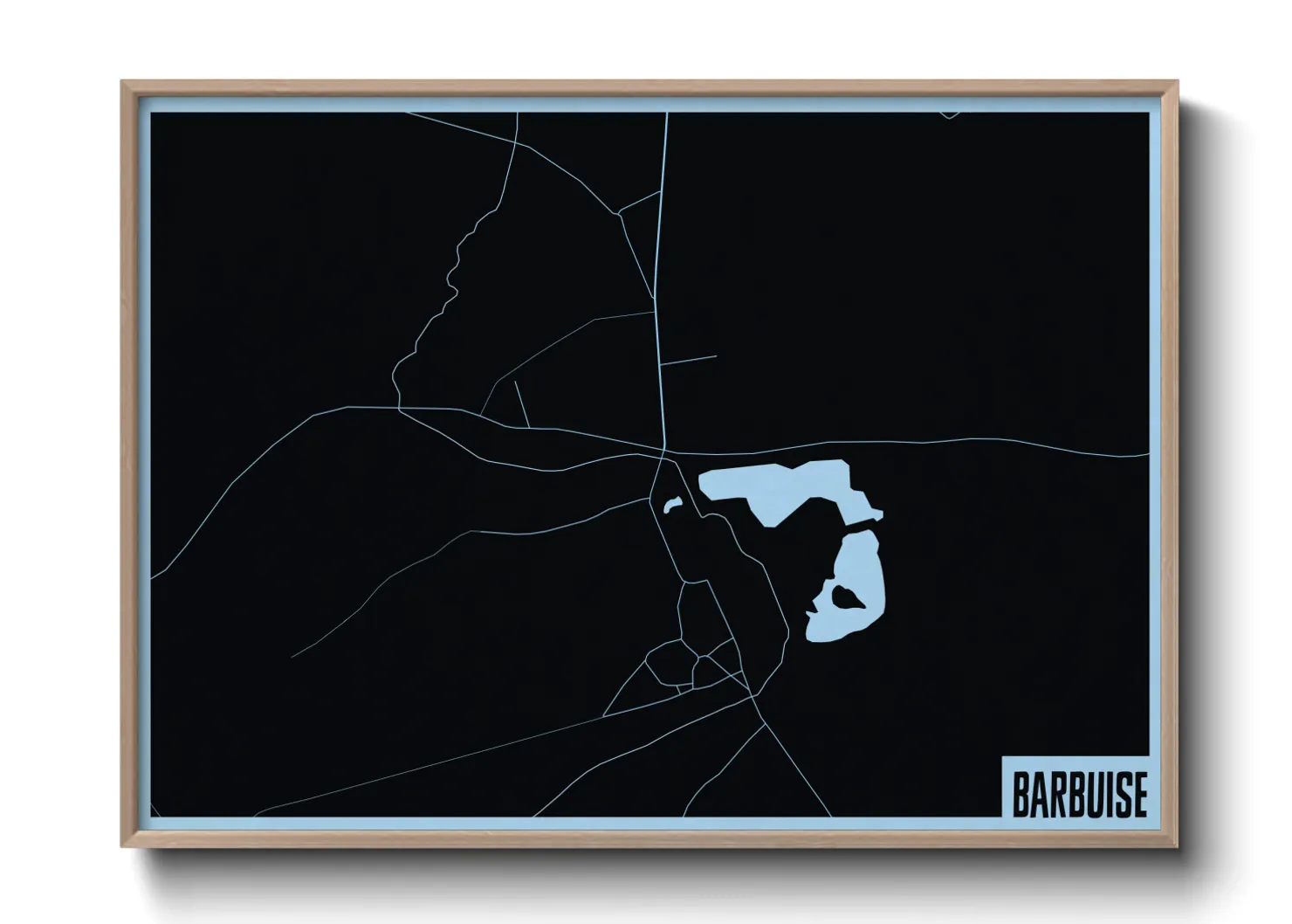Une affiche de carte sur Barbuise