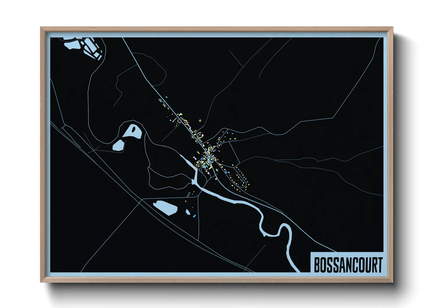 Une affiche de carte sur Bossancourt