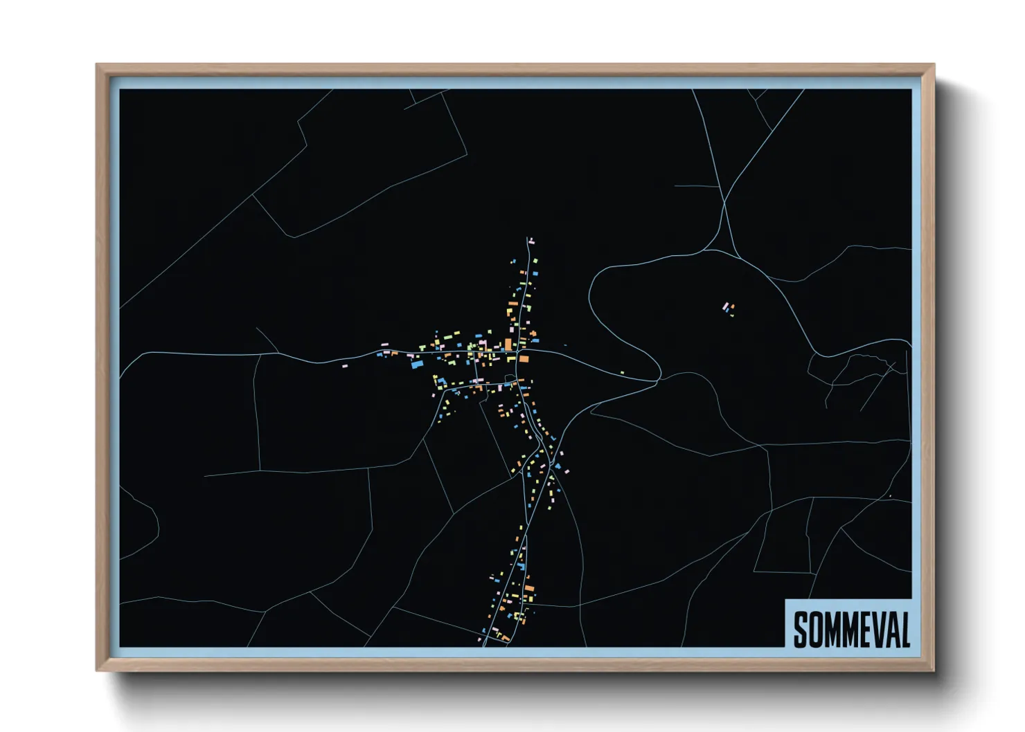 Une affiche de carte sur Sommeval