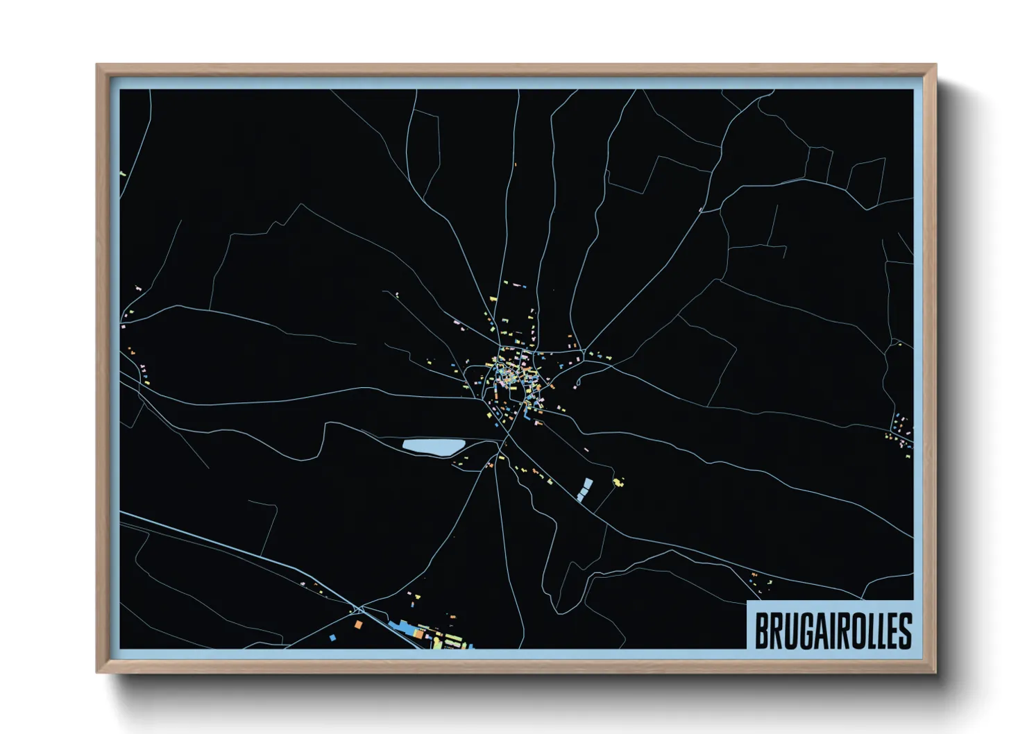 Une affiche de carte sur Brugairolles