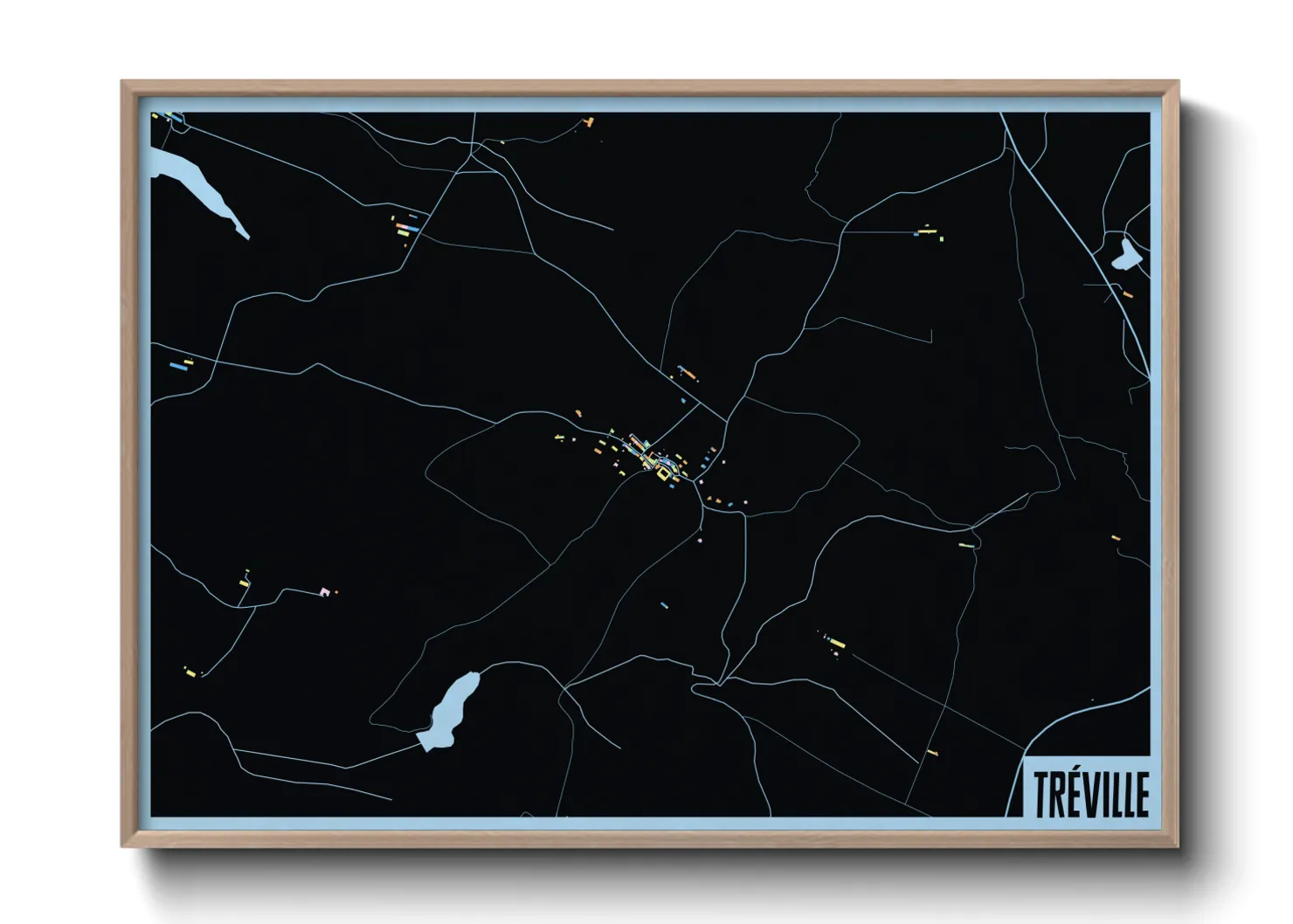 Une affiche de carte sur Tréville