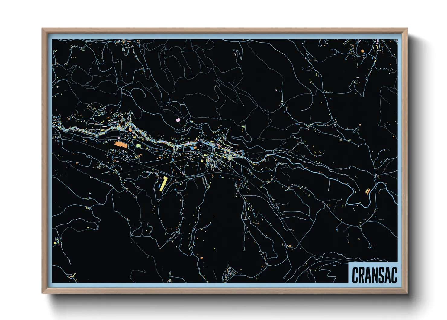 Une affiche de carte sur Cransac