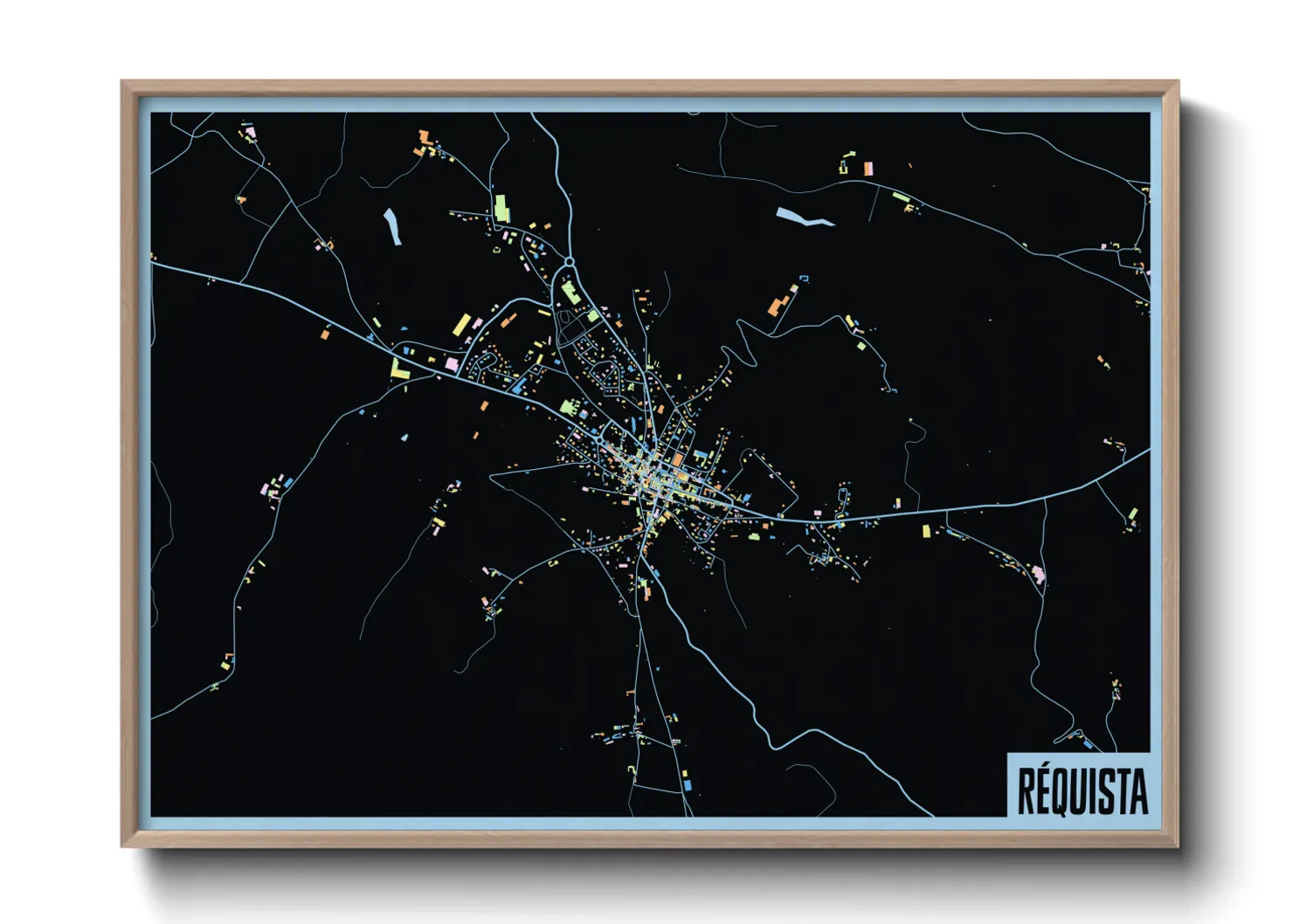 Une affiche de carte sur Réquista