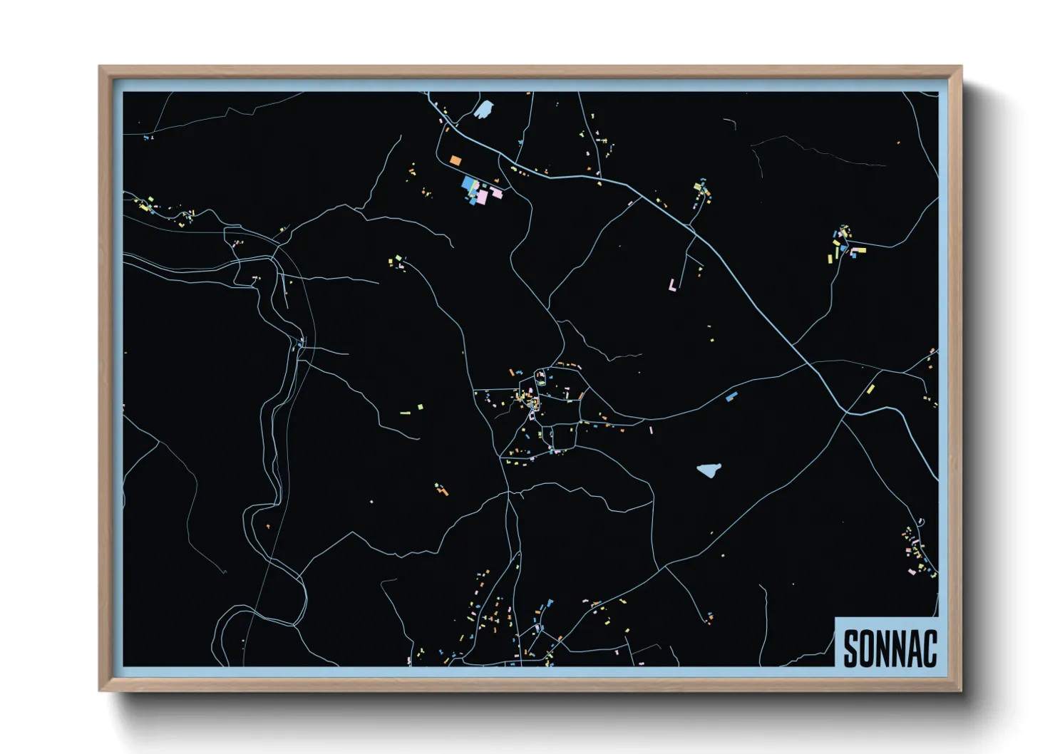 Une affiche de carte sur Sonnac