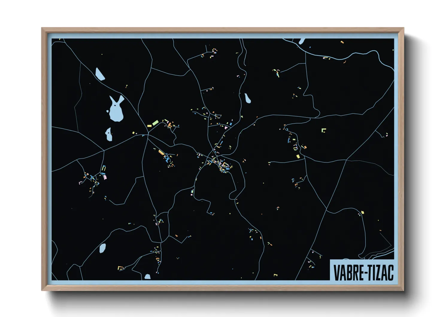 Une affiche de carte sur Vabre-Tizac