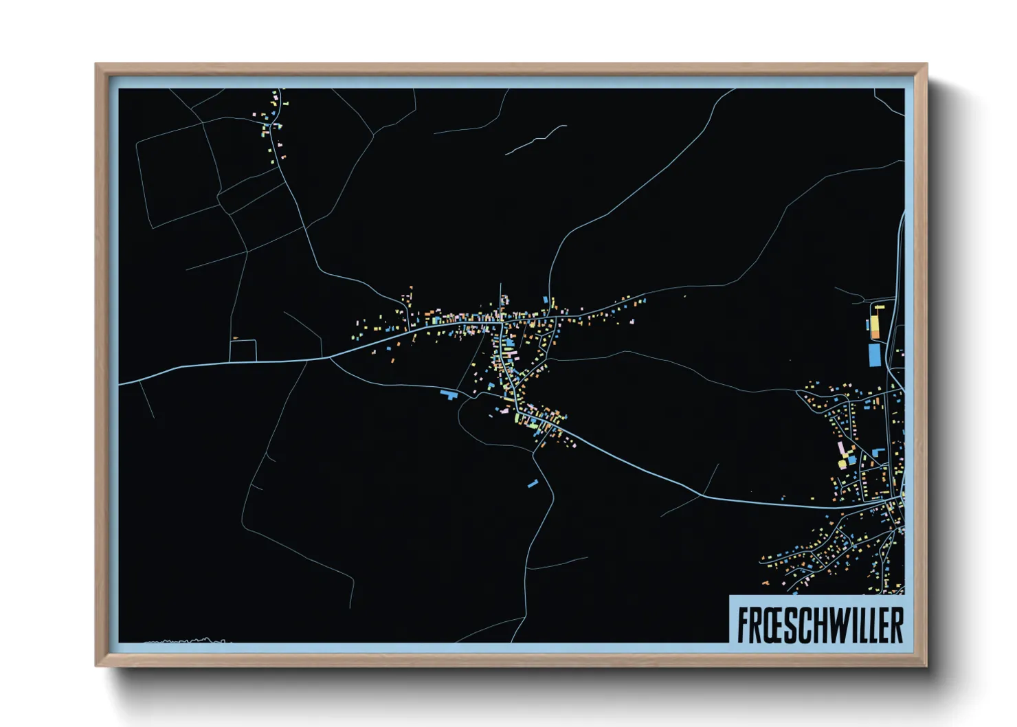 Une affiche de carte sur Frœschwiller