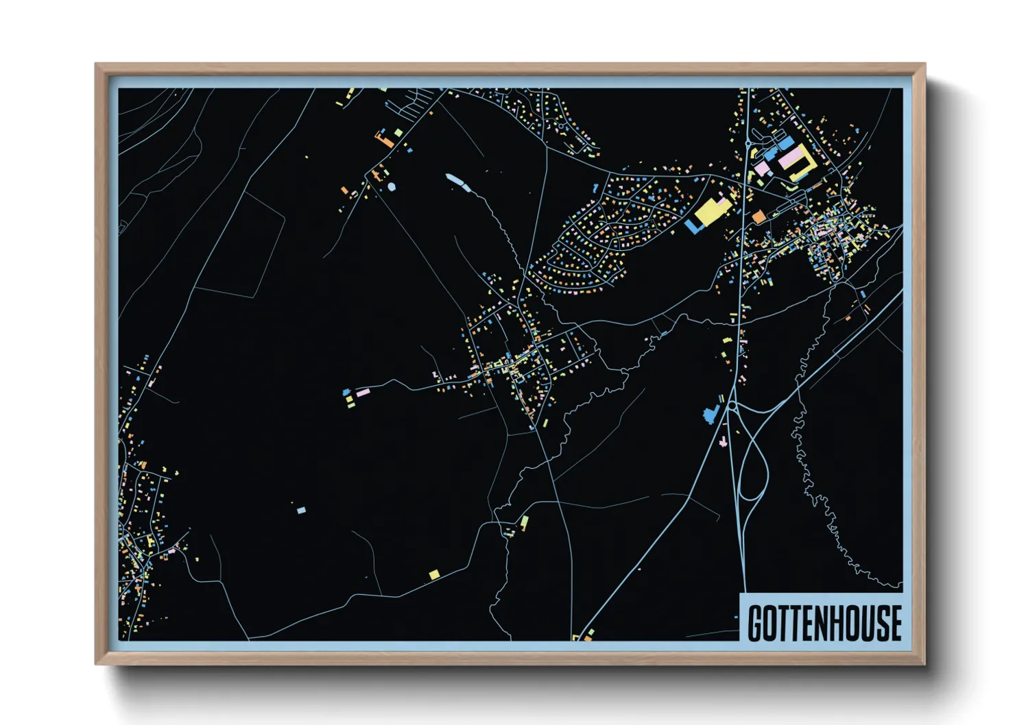 Une affiche de carte sur Gottenhouse