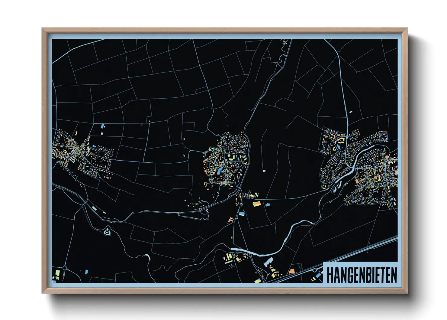 Une affiche de carte sur Hangenbieten