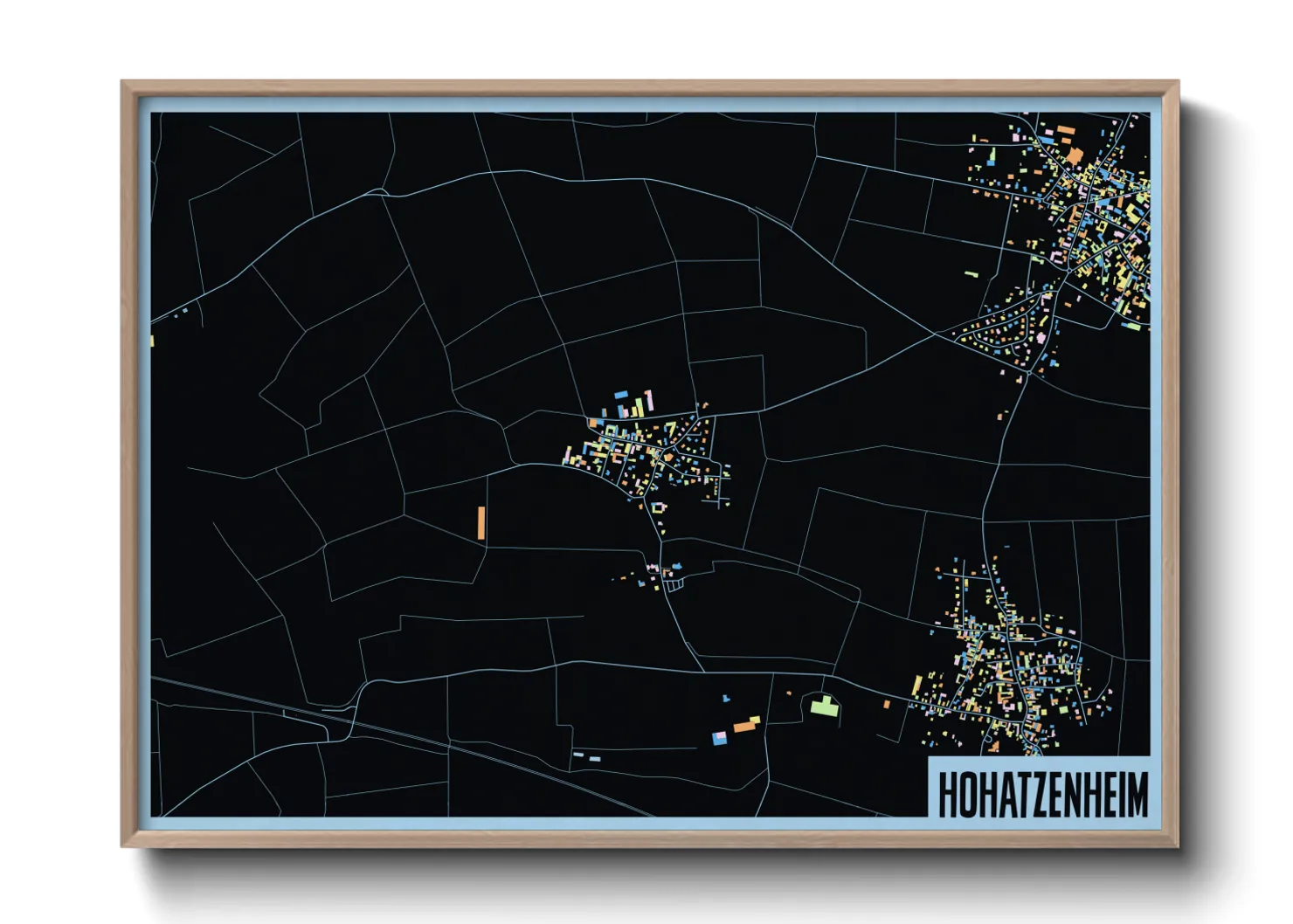 Une affiche de carte sur Hohatzenheim